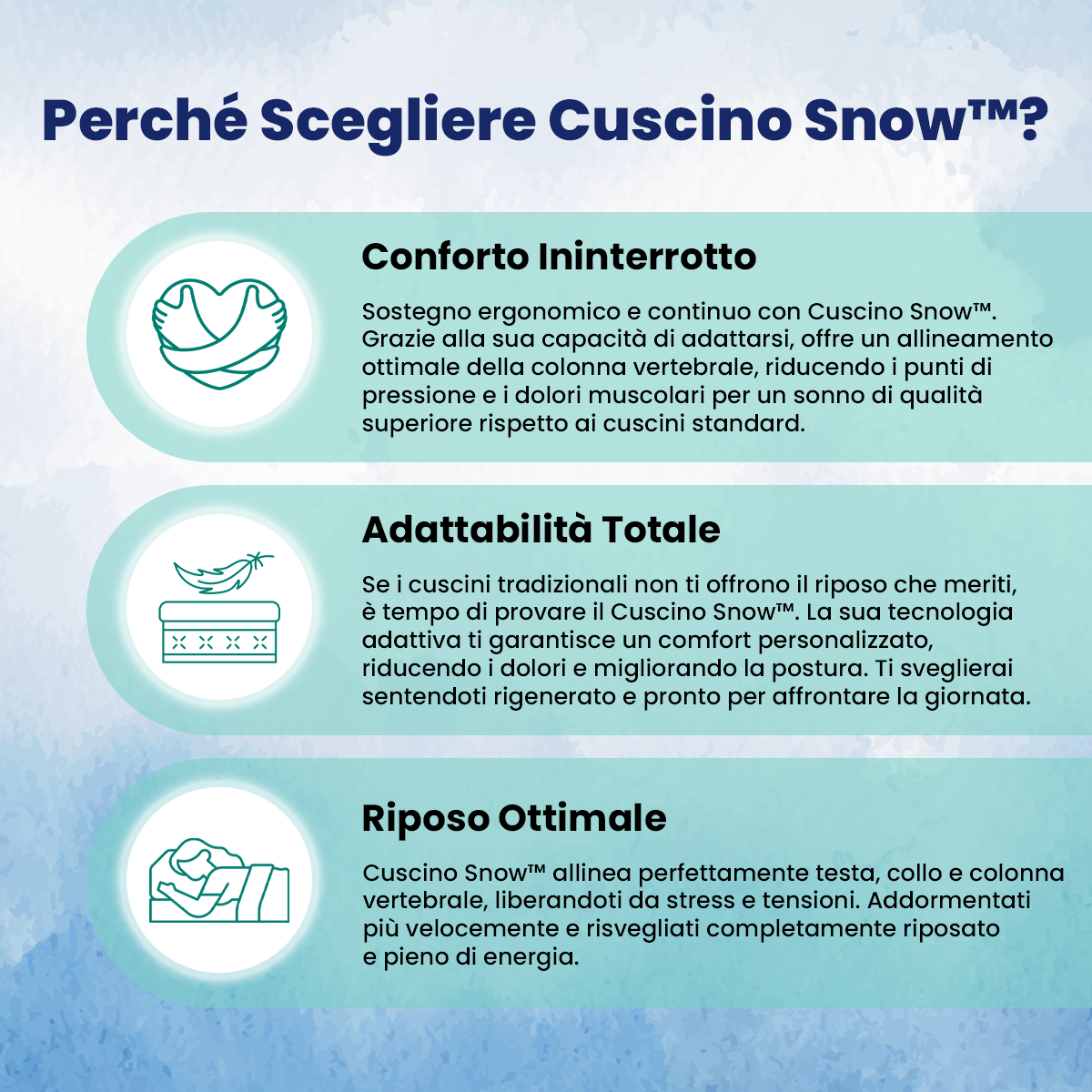 Cuscino Snow™ – Sollievo dal dolore